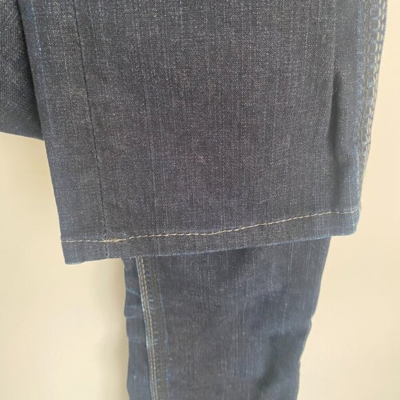 True Religion Low Rise Slim Straight Dark Denim Jeans Size 26 - Picture 4 of 9